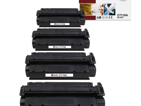 4 Pack HP 15A C7115A Black Compatible Toner Cartridge | Laser Tek Services Fashion