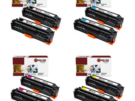 8 Pack HP 305A CE410A CE411A CE412A CE413A Compatible Toner Cartridge | Laser Tek Services For Cheap