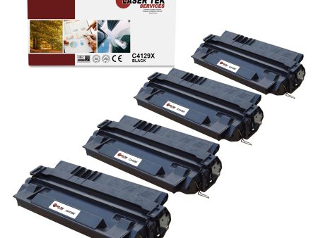 4 Pack HP 29X C4129X Black Compatible High Yield Toner Cartridge | Laser Tek Services Online Sale