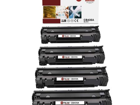 4 Pack HP 35A CB435A Black Compatible Toner Cartridge | Laser Tek Services Online now