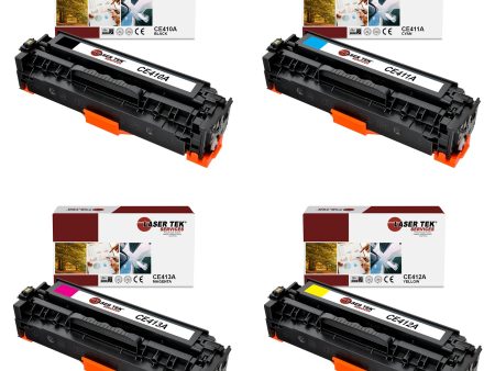 4 Pack HP 305A CE410A CE411A CE412A CE413A Compatible Toner Cartridge | Laser Tek Services Fashion